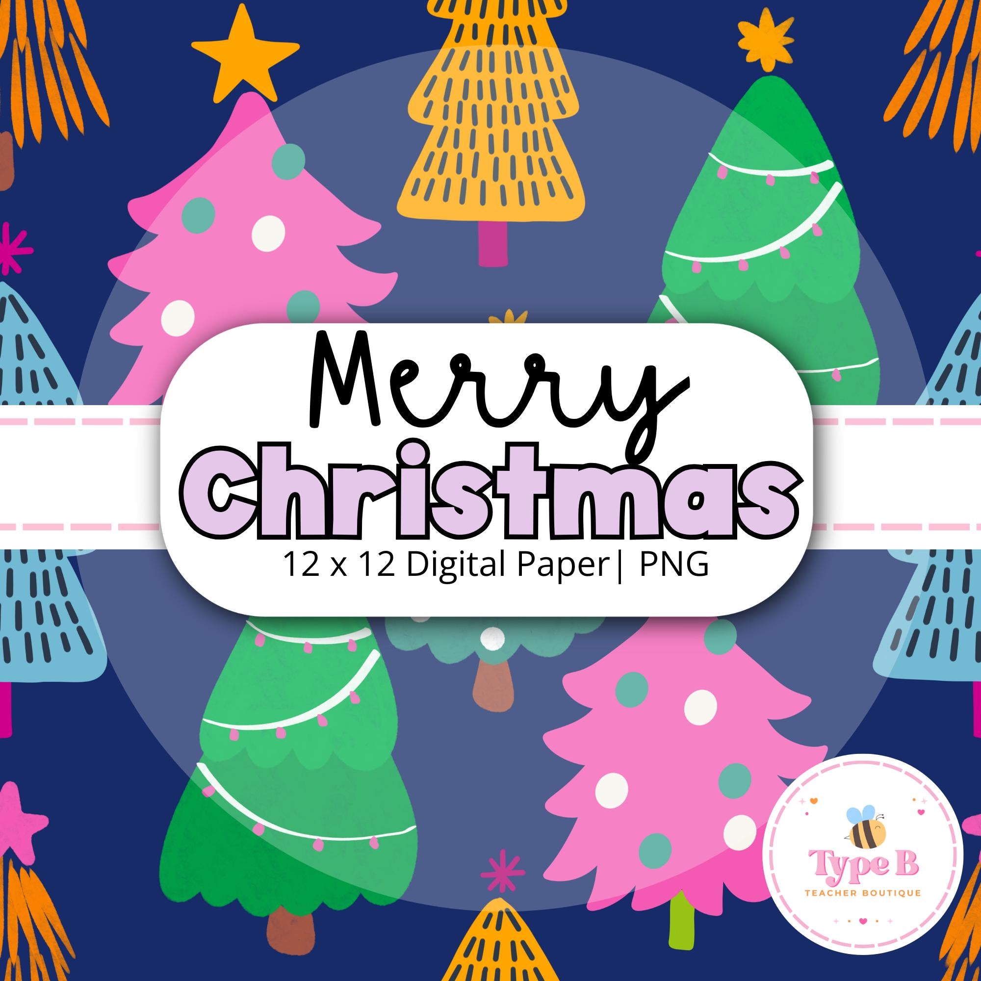 Christmas Seamless Paper Christmas Tree. Seamless Digital Paper Cute Digital Paper Seamless Design 300 DPI (Instant Download)